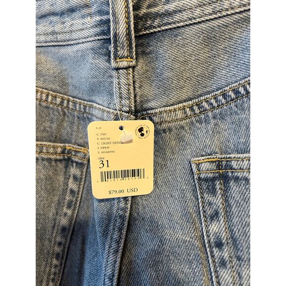 Just Black Denim Jeans Size 31 Wide Leg - Picture 6 of 8